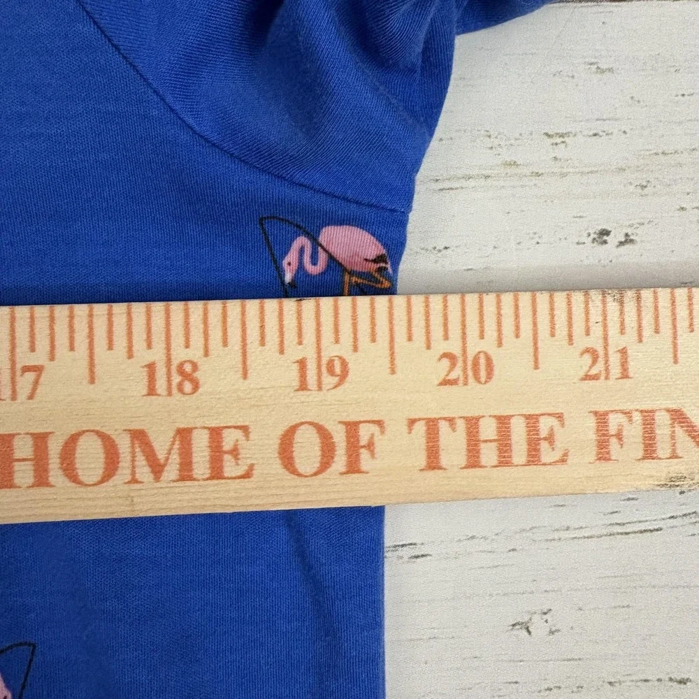 Polo Ralph Lauren Polo Shirt All Over Flamingo Mens S Classic Fit Blue